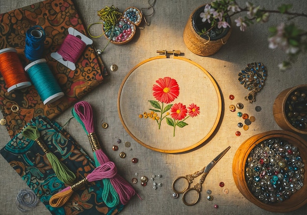 Zestawy do haftowania na stole